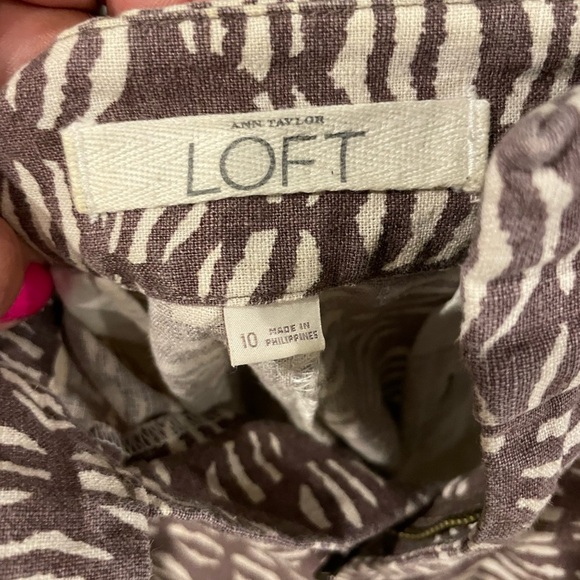 LOFT linen cotton blend shorts size 10 - Picture 4 of 5